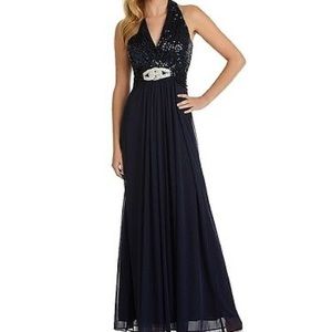 Navy blue prom dress
